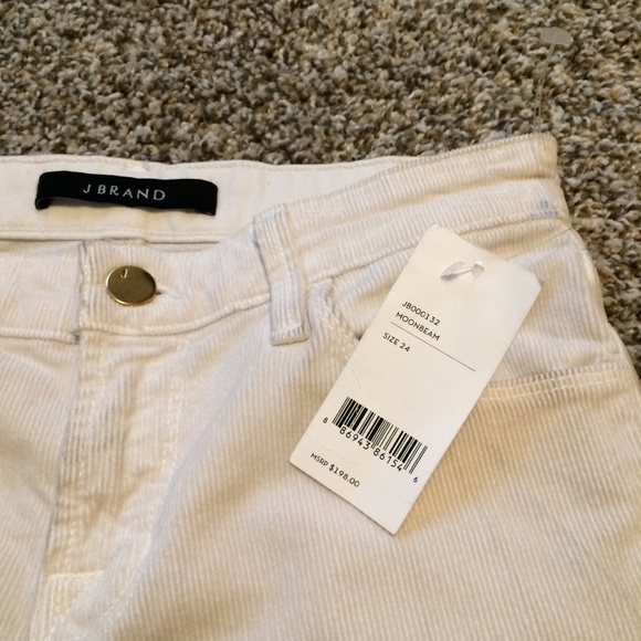 J Brand "Selena Bootcut" white corduroy pants - Picture 6 of 7